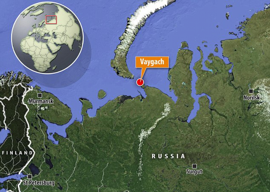 Гаджиево на карте. Канин полуостров на карте. Остров Вайгач на карте. Вайгач на карте России.