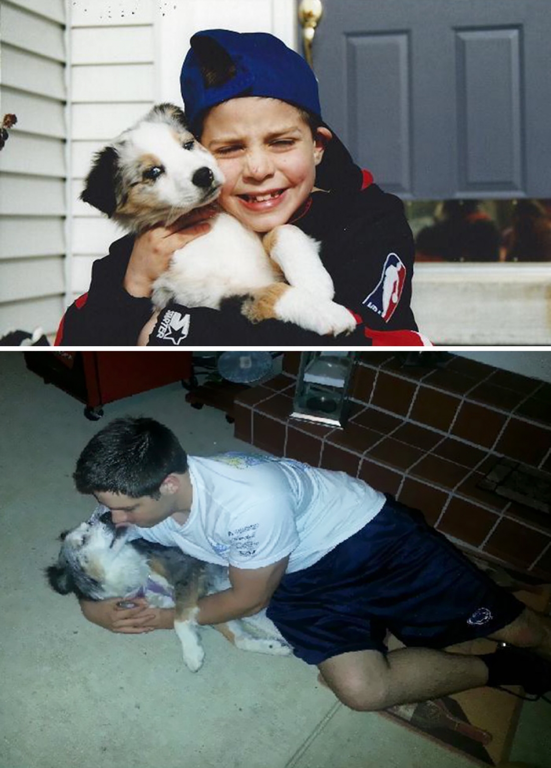 Мальчик вырос с собаками. Трогательные фото собак. Подросший щенок. Кот вырос с собаками. Трогательный щенок фото.